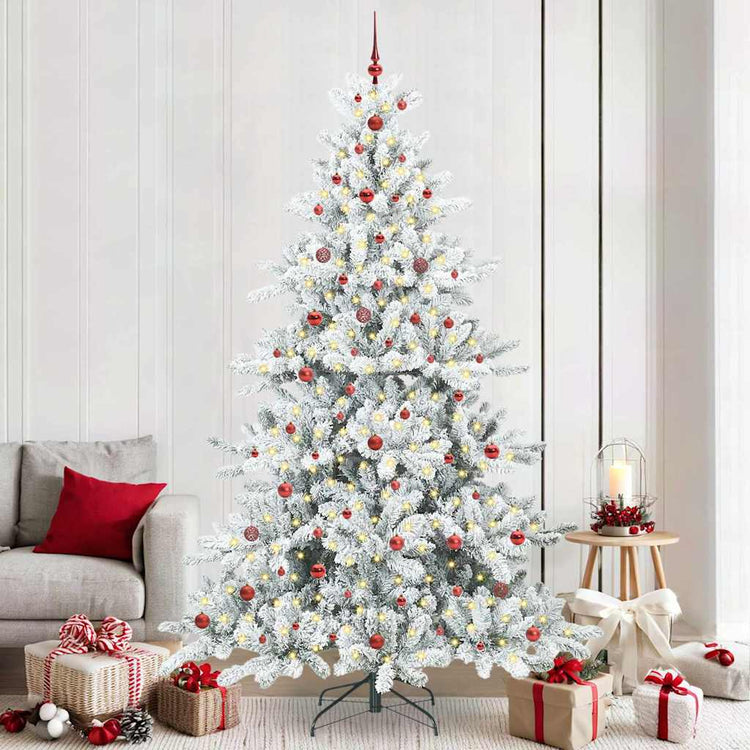 Vidaxx künstlicher klappbarer Weihnachtsbaum weiß 240 cm PVC und Stahl