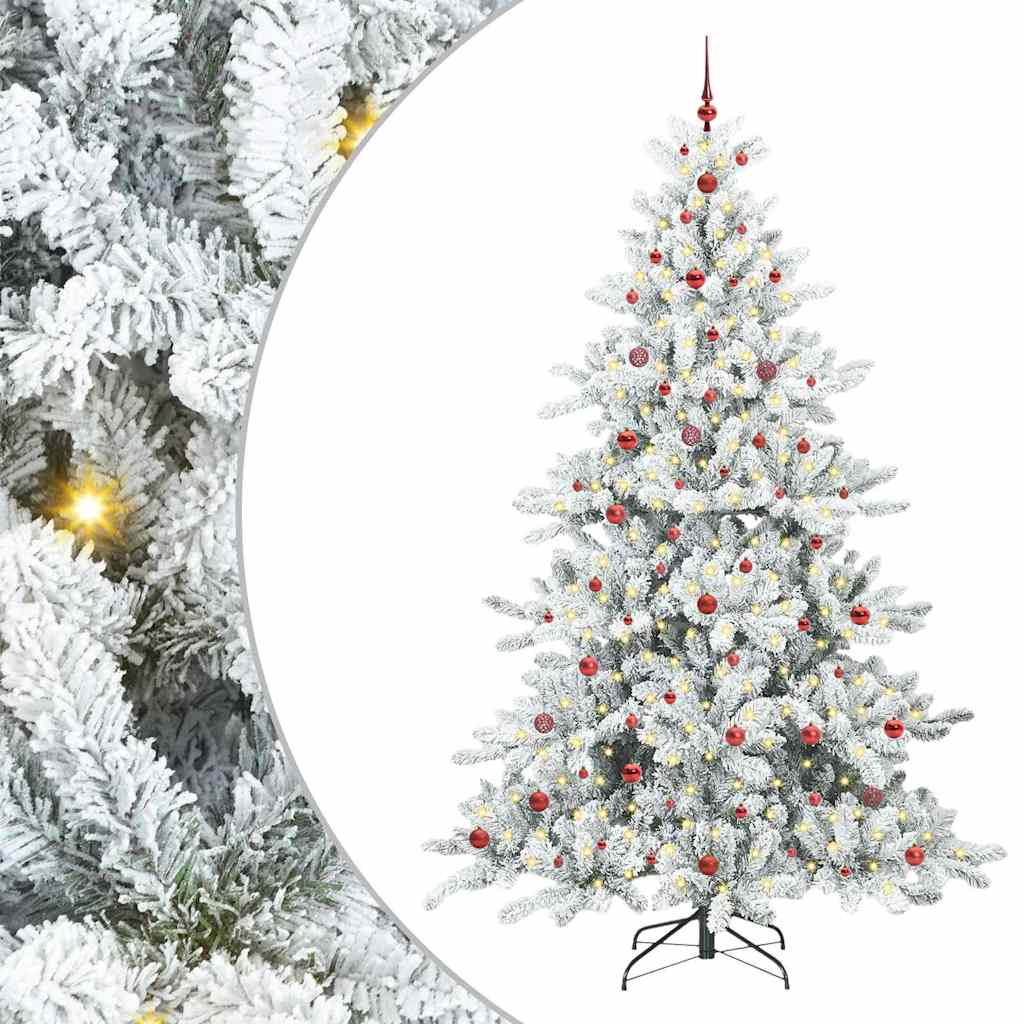 Vidaxx künstlicher klappbarer Weihnachtsbaum weiß 240 cm PVC und Stahl