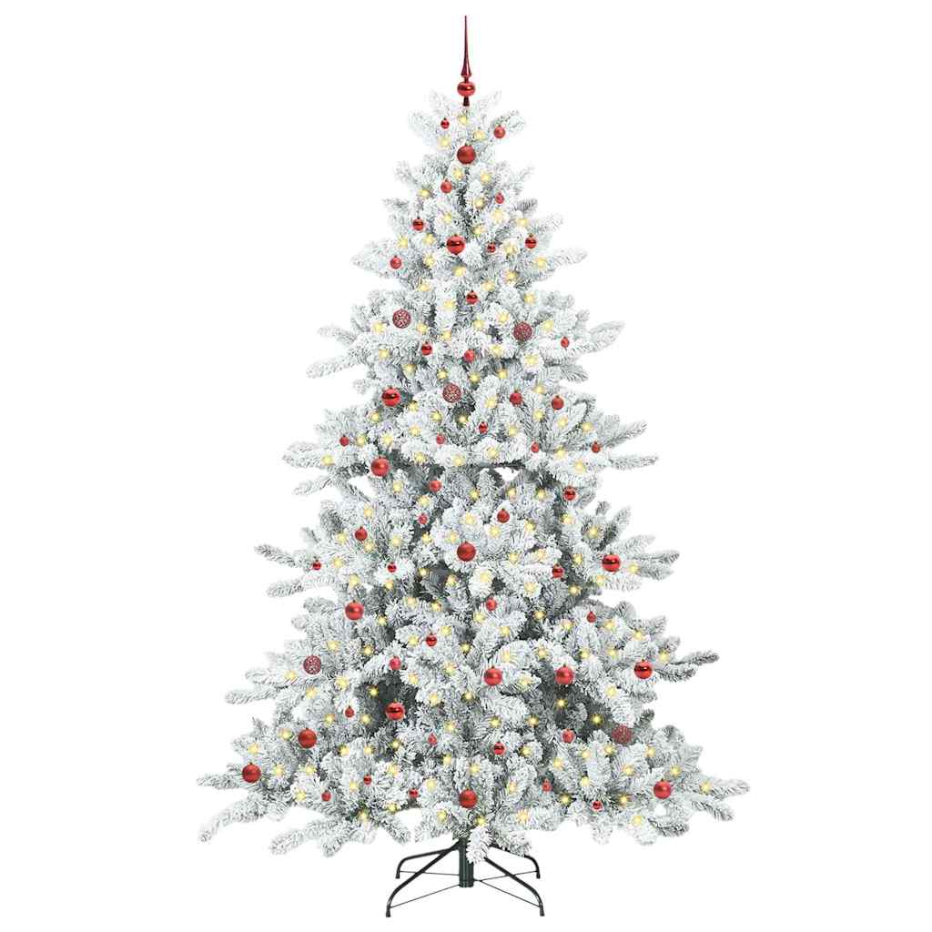 Vidaxx künstlicher klappbarer Weihnachtsbaum weiß 240 cm PVC und Stahl