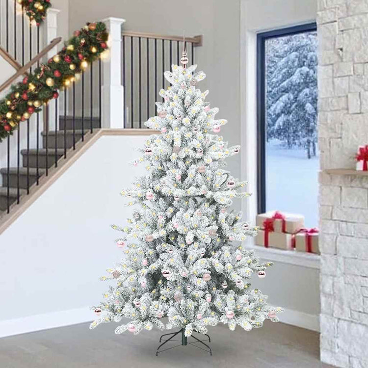 Vidaxx künstlicher klappbarer Weihnachtsbaum weiß 240 cm PVC und Stahl