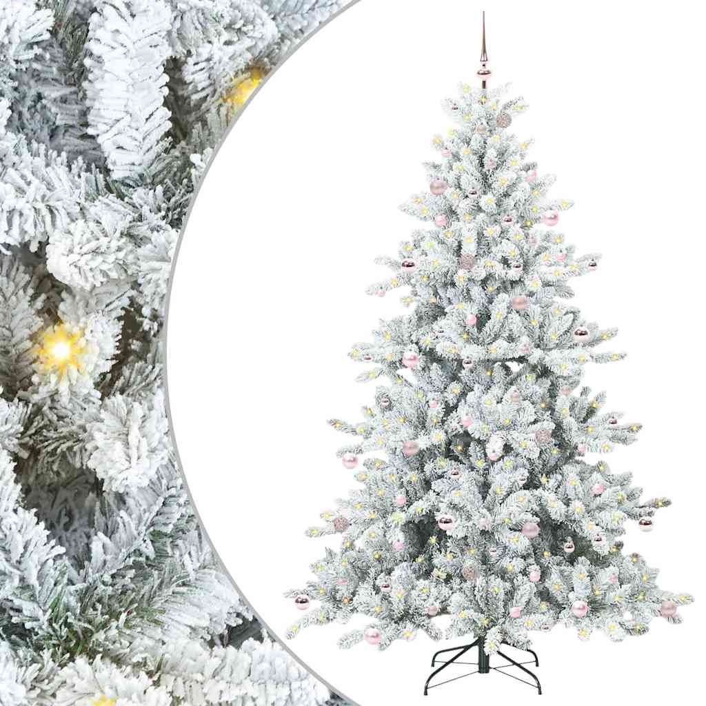 Vidaxx künstlicher klappbarer Weihnachtsbaum weiß 240 cm PVC und Stahl