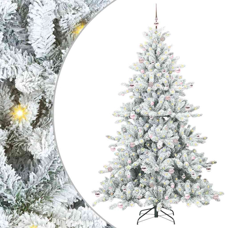 Vidaxx künstlicher klappbarer Weihnachtsbaum weiß 240 cm PVC und Stahl