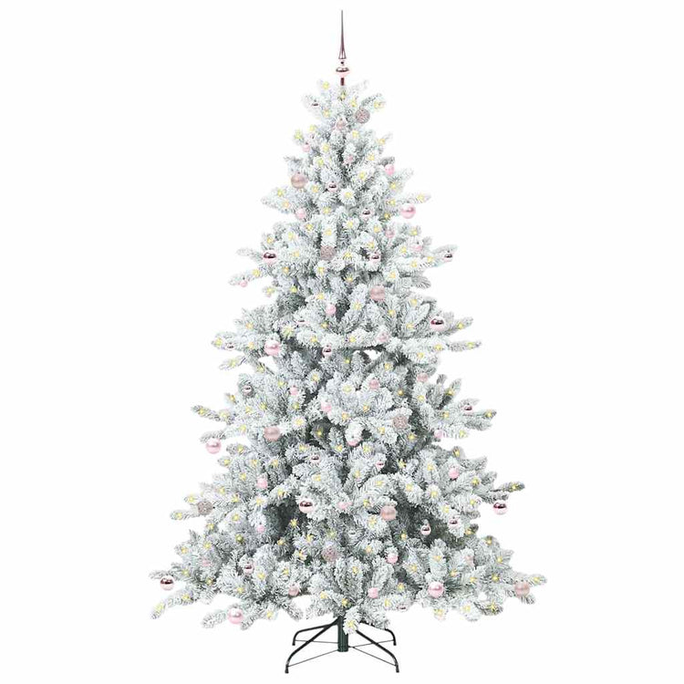 Vidaxx künstlicher klappbarer Weihnachtsbaum weiß 240 cm PVC und Stahl