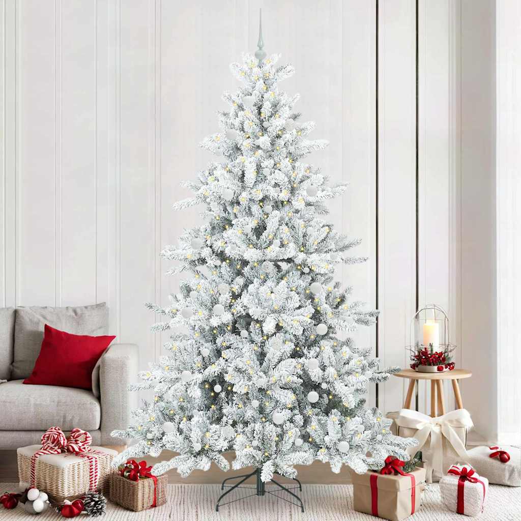 Vidaxx künstlicher klappbarer Weihnachtsbaum weiß 240 cm PVC und Stahl