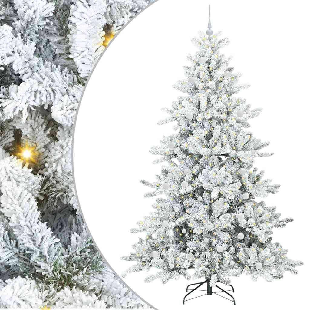 Vidaxx künstlicher klappbarer Weihnachtsbaum weiß 240 cm PVC und Stahl