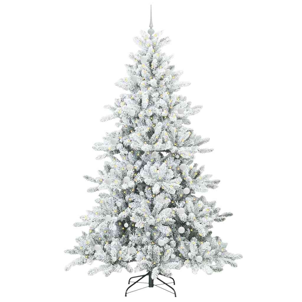 Vidaxx künstlicher klappbarer Weihnachtsbaum weiß 240 cm PVC und Stahl