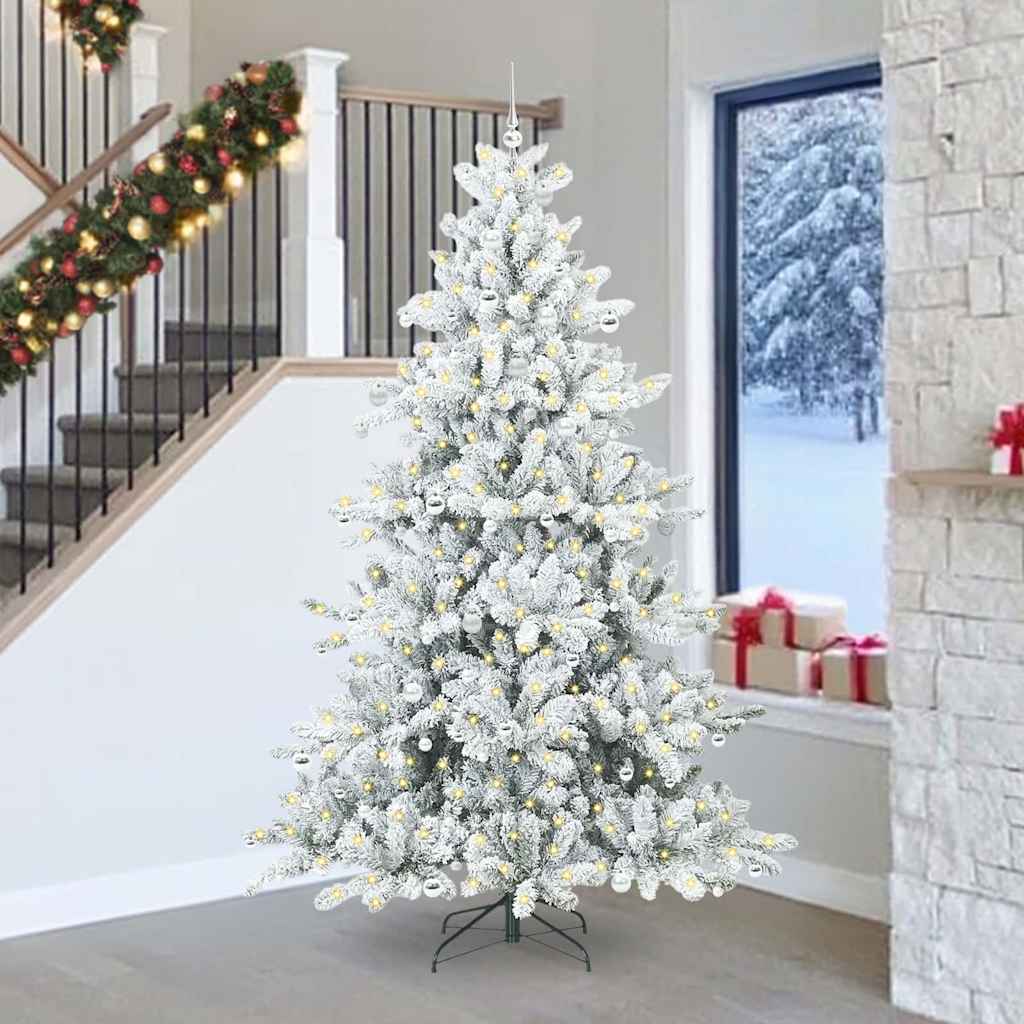 Vidaxx künstlicher klappbarer Weihnachtsbaum weiß 240 cm PVC und Stahl