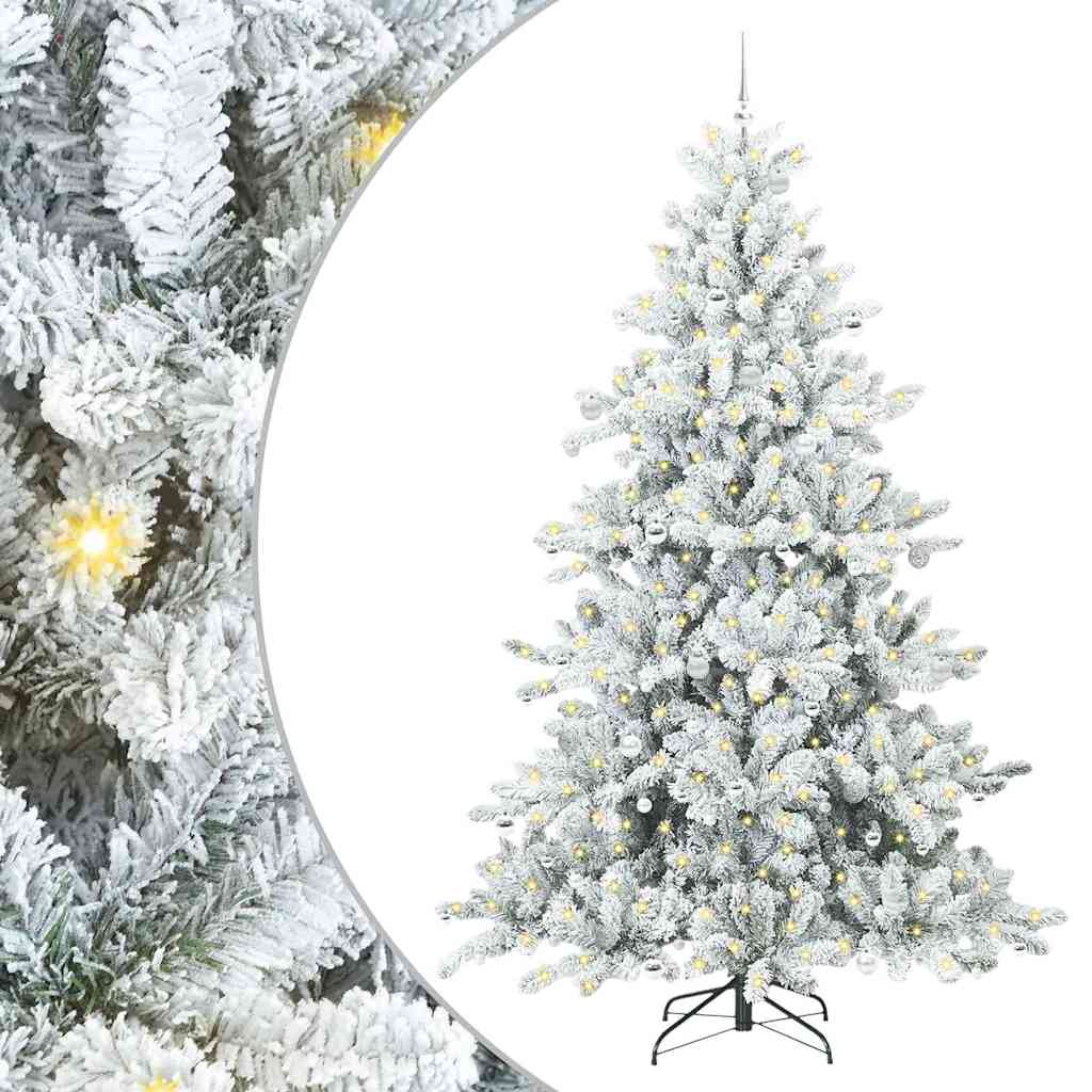 Vidaxx künstlicher klappbarer Weihnachtsbaum weiß 240 cm PVC und Stahl