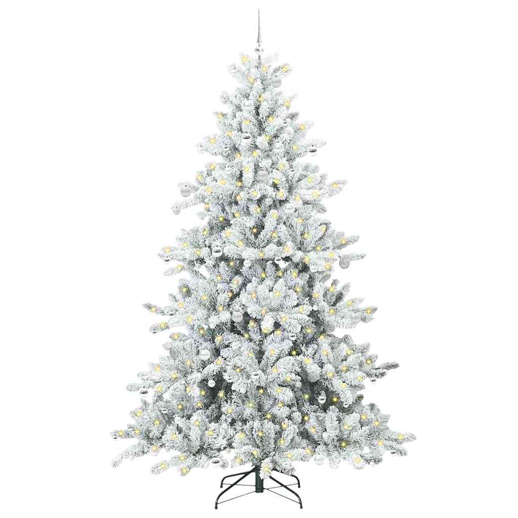 Vidaxx künstlicher klappbarer Weihnachtsbaum weiß 240 cm PVC und Stahl
