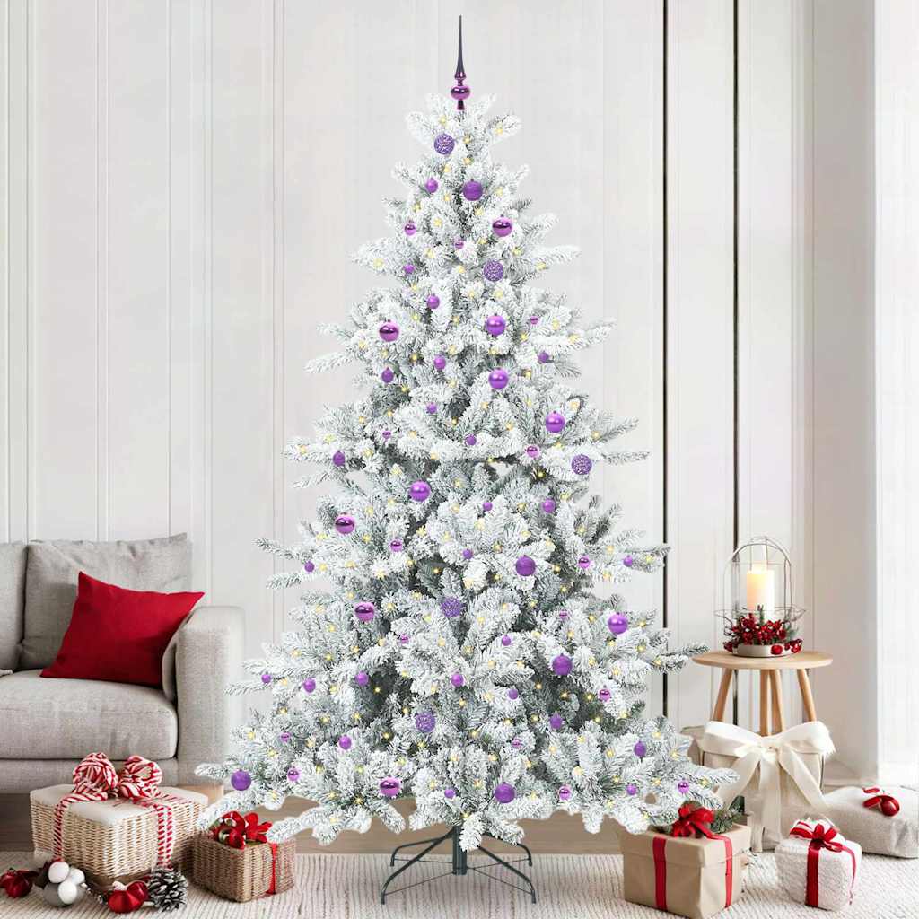 Vidaxx künstlicher klappbarer Weihnachtsbaum weiß 240 cm PVC und Stahl