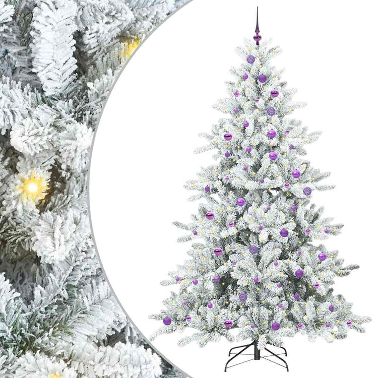 Vidaxx künstlicher klappbarer Weihnachtsbaum weiß 240 cm PVC und Stahl