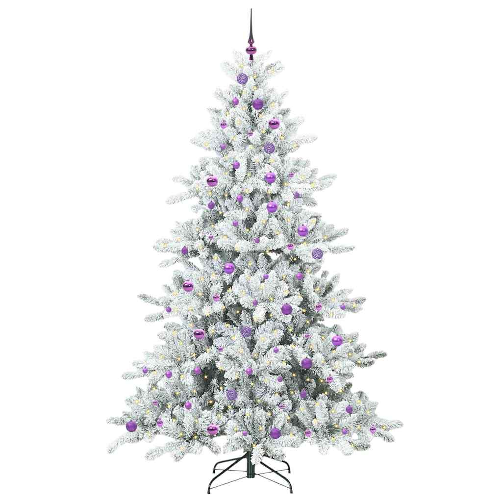 Vidaxx künstlicher klappbarer Weihnachtsbaum weiß 240 cm PVC und Stahl