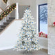 Vidaxx künstlicher klappbarer Weihnachtsbaum weiß 240 cm PVC und Stahl