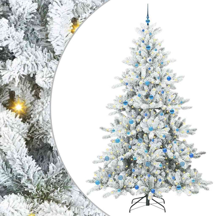 Vidaxx künstlicher klappbarer Weihnachtsbaum weiß 240 cm PVC und Stahl