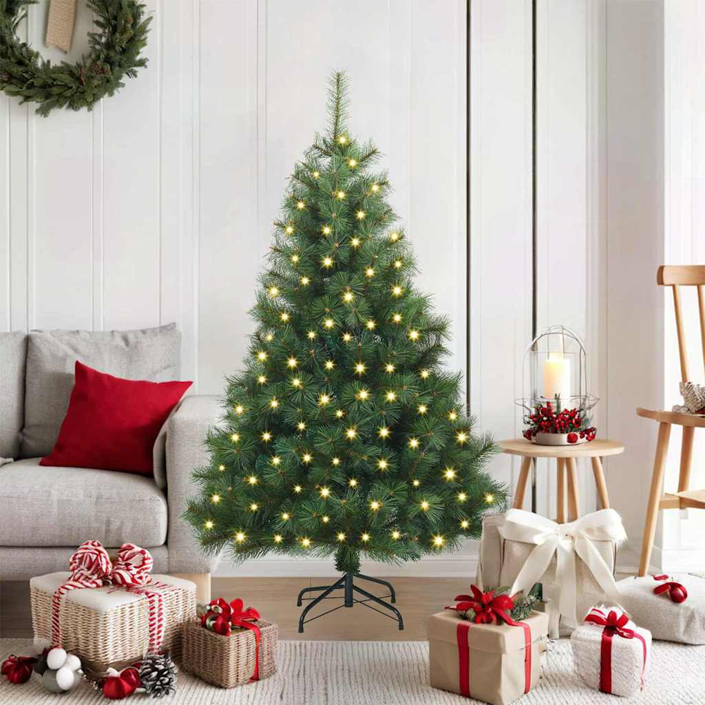Vidaxx Künstlicher Weihnachtsbaum mit 150 LEDs mit standardmäßigem grünem 120 cm PE und PVC