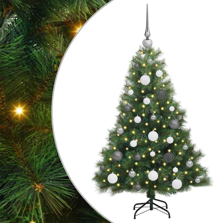 Vidaxx Künstlicher Weihnachtsbaum mit 150 LEDs mit standardmäßigem grünem 120 cm PE und PVC