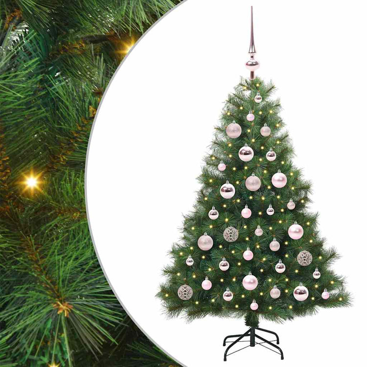 Vidaxx Künstlicher Weihnachtsbaum mit 150 LEDs mit standardmäßigem grünem 120 cm PE und PVC