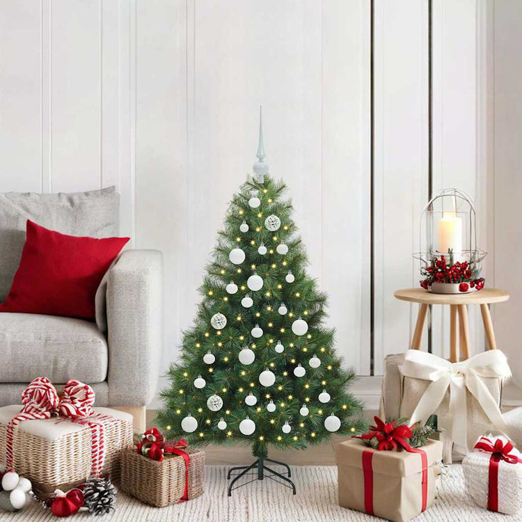 Vidaxx Künstlicher Weihnachtsbaum mit 150 LEDs mit standardmäßigem grünem 120 cm PE und PVC