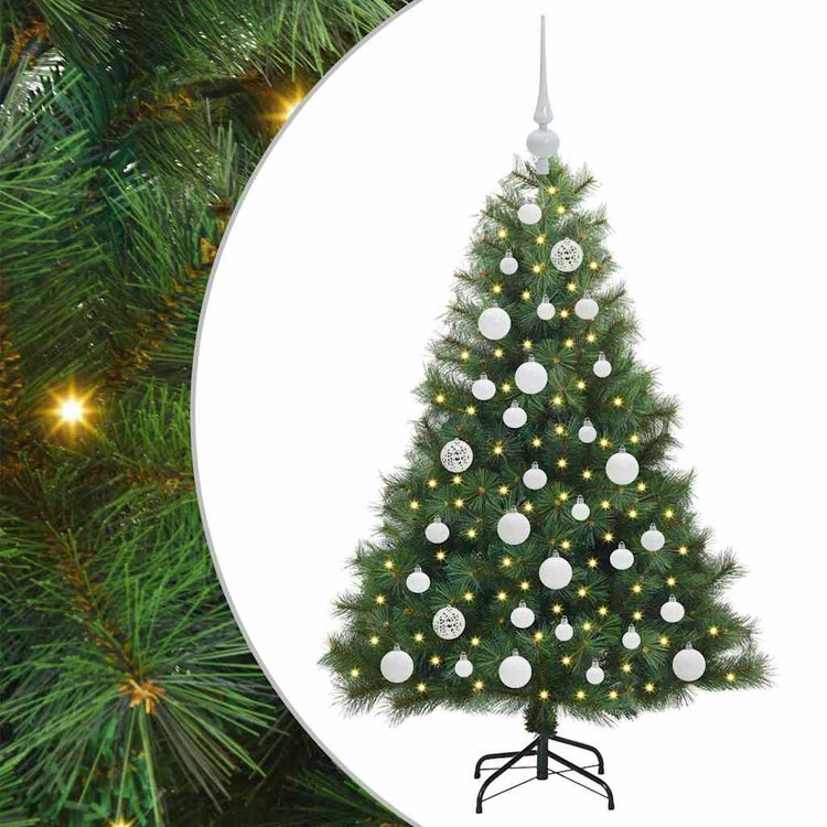 Vidaxx Künstlicher Weihnachtsbaum mit 150 LEDs mit standardmäßigem grünem 120 cm PE und PVC