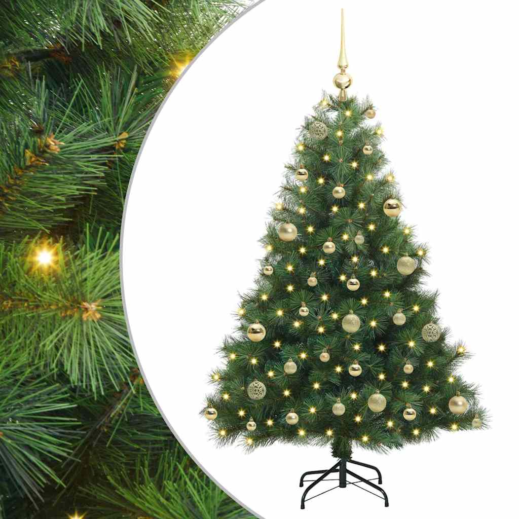 Vidaxx Künstlicher Weihnachtsbaum mit 150 LEDs mit standardmäßigem grünem 120 cm PE und PVC