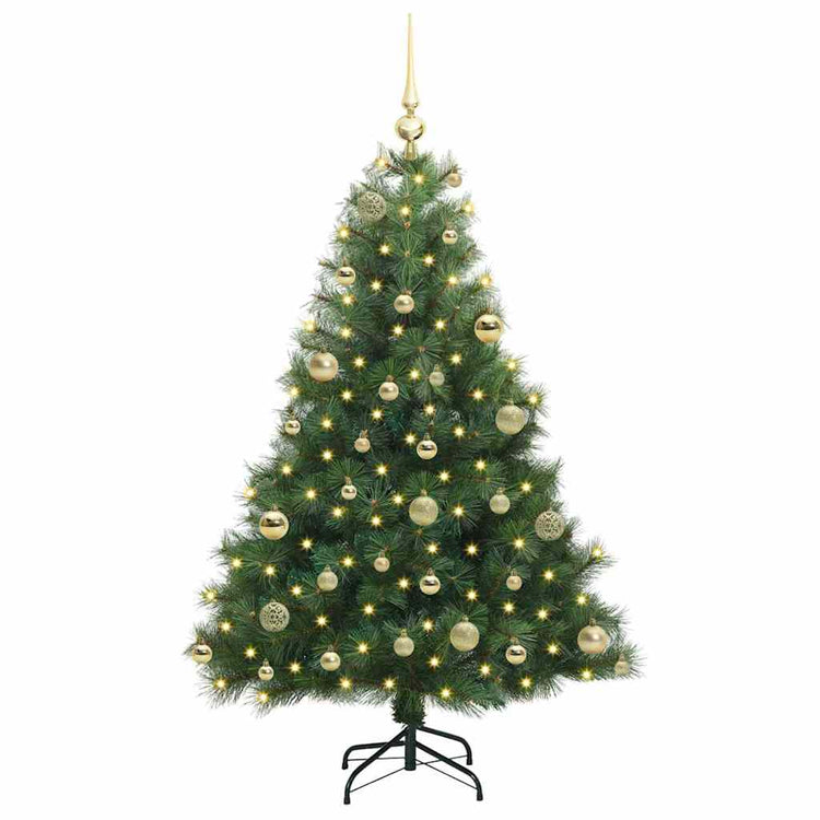 Vidaxx Künstlicher Weihnachtsbaum mit 150 LEDs mit standardmäßigem grünem 120 cm PE und PVC