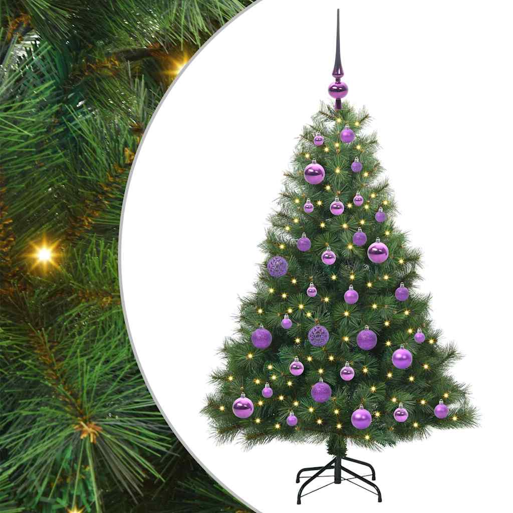 Vidaxx Künstlicher Weihnachtsbaum mit 150 LEDs mit standardmäßigem grünem 120 cm PE und PVC