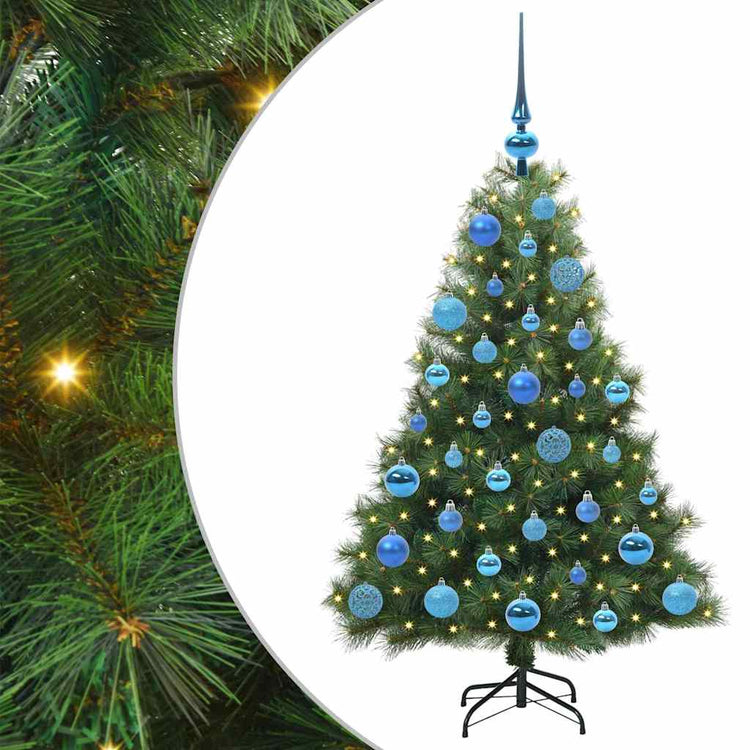 Vidaxx Künstlicher Weihnachtsbaum mit 150 LEDs mit standardmäßigem grünem 120 cm PE und PVC