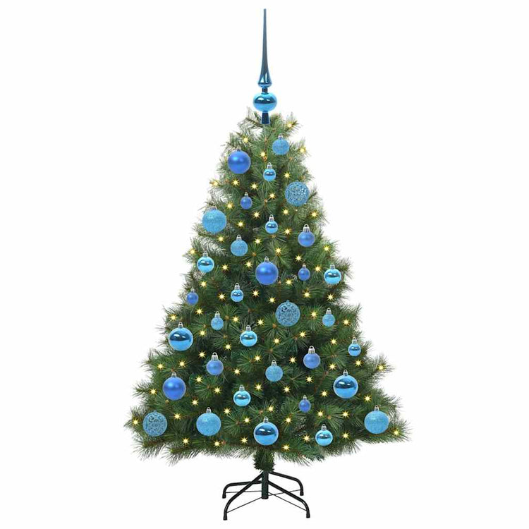 Vidaxx Künstlicher Weihnachtsbaum mit 150 LEDs mit standardmäßigem grünem 120 cm PE und PVC