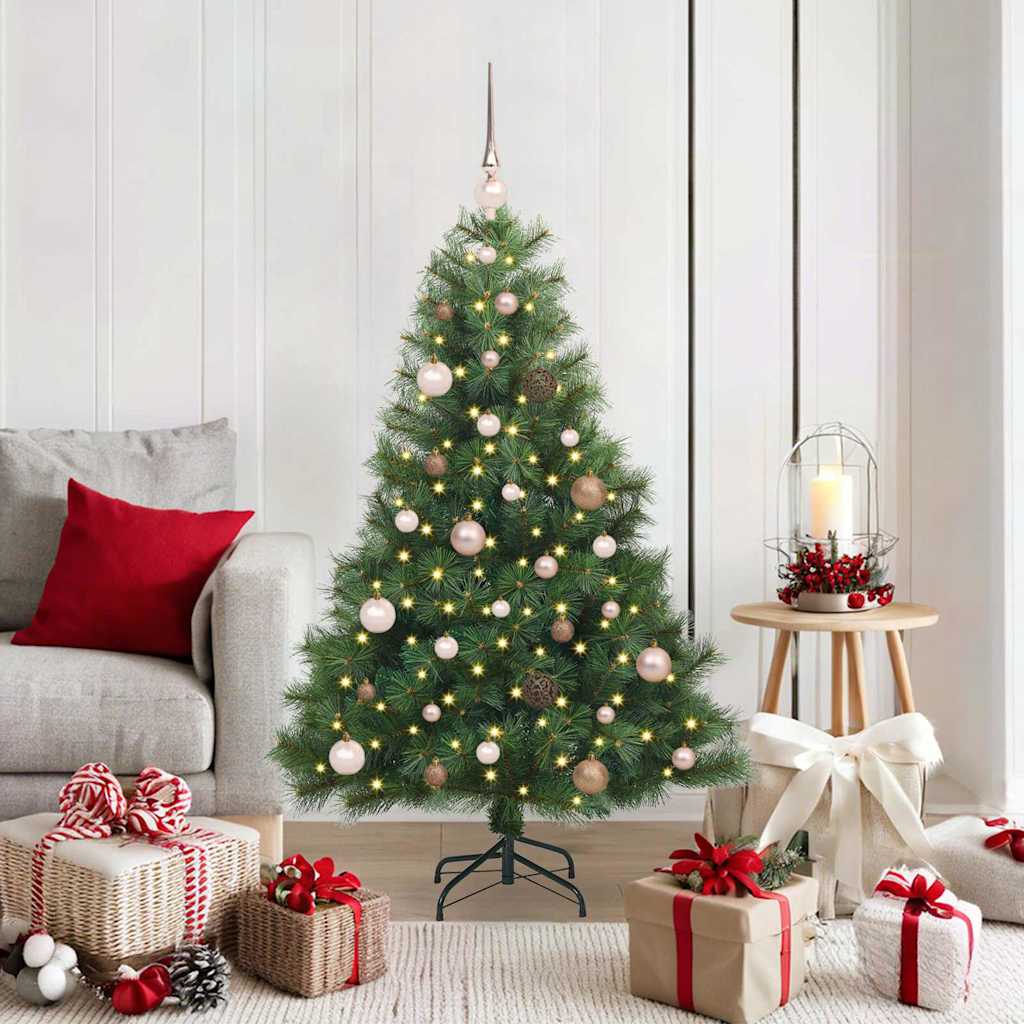 Vidaxx Künstlicher Weihnachtsbaum mit 150 LEDs mit standardmäßigem grünem 150 cm PE und PVC