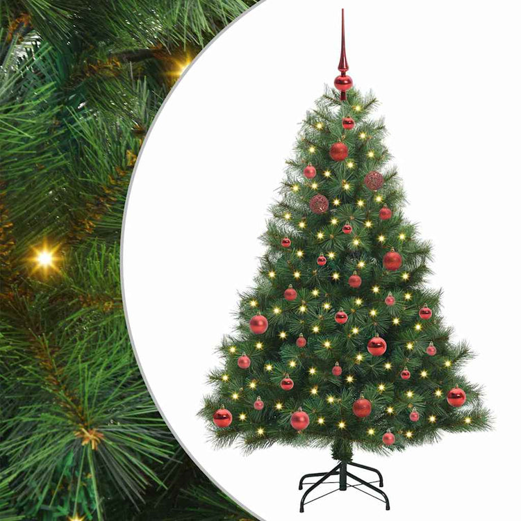 Vidaxx Künstlicher Weihnachtsbaum mit 150 LEDs mit standardmäßigem grünem 150 cm PE und PVC