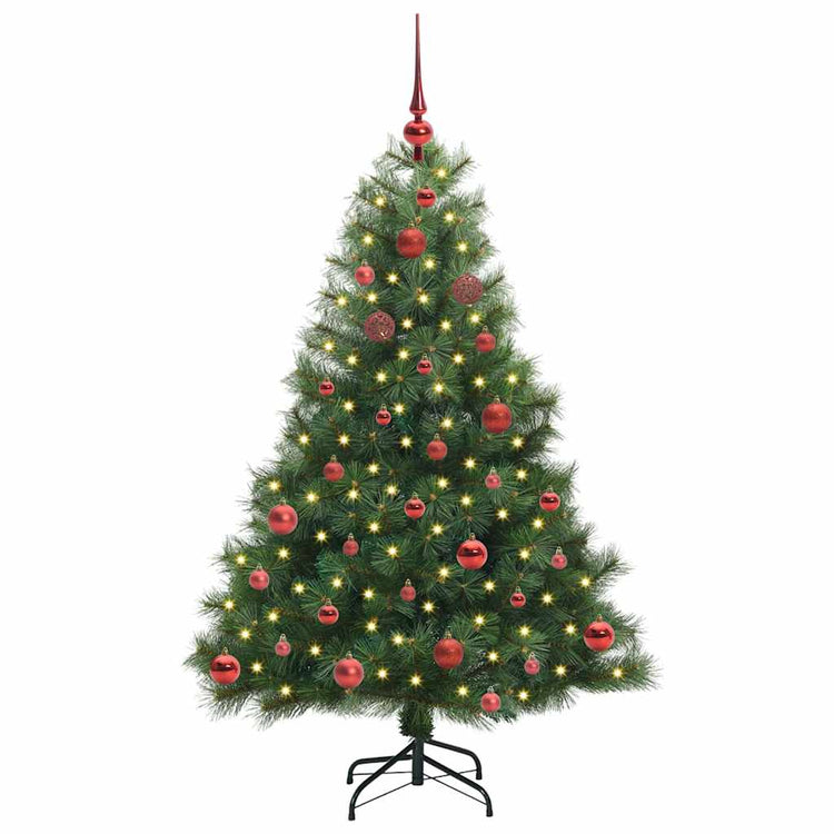 Vidaxx Künstlicher Weihnachtsbaum mit 150 LEDs mit standardmäßigem grünem 150 cm PE und PVC