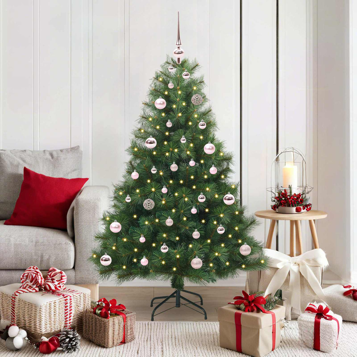 Vidaxx Künstlicher Weihnachtsbaum mit 150 LEDs mit standardmäßigem grünem 150 cm PE und PVC