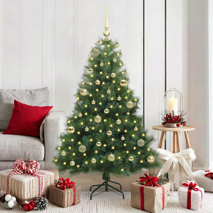 Vidaxx Künstlicher Weihnachtsbaum mit 150 LEDs mit standardmäßigem grünem 150 cm PE und PVC