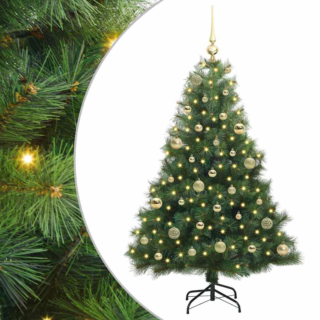 Vidaxx Künstlicher Weihnachtsbaum mit 150 LEDs mit standardmäßigem grünem 150 cm PE und PVC