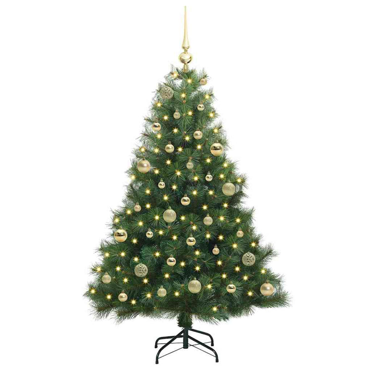 Vidaxx Künstlicher Weihnachtsbaum mit 150 LEDs mit standardmäßigem grünem 150 cm PE und PVC