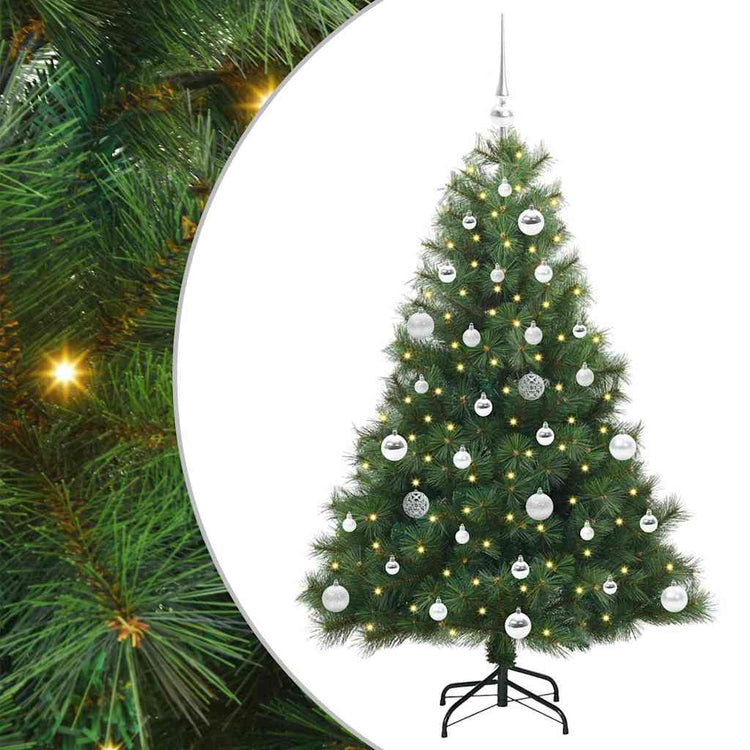 Vidaxx Künstlicher Weihnachtsbaum mit 150 LEDs mit standardmäßigem grünem 150 cm PE und PVC