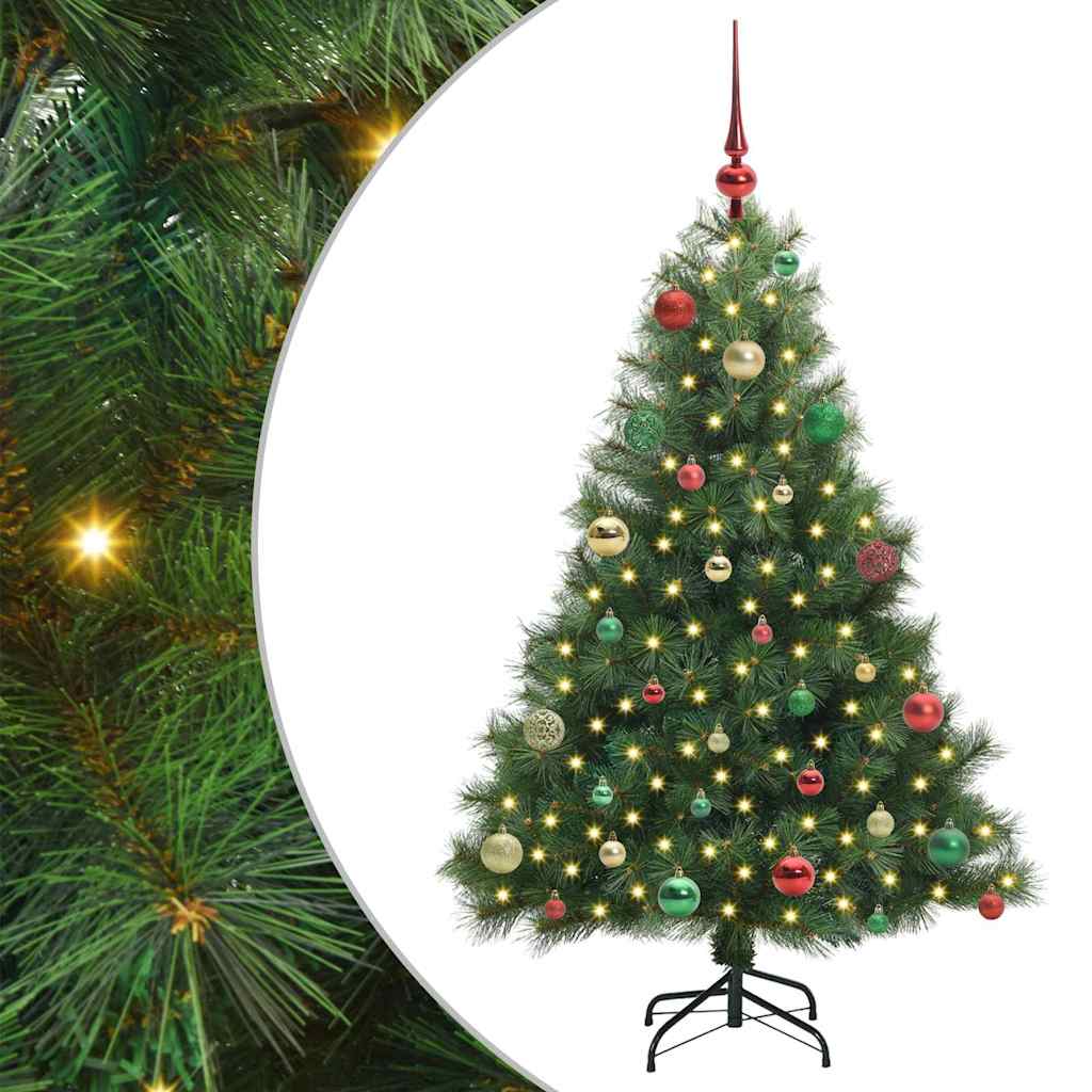 Vidaxx Künstlicher Weihnachtsbaum mit 150 LEDs mit standardmäßigem grünem 150 cm PE und PVC