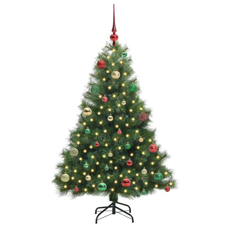 Vidaxx Künstlicher Weihnachtsbaum mit 150 LEDs mit standardmäßigem grünem 150 cm PE und PVC