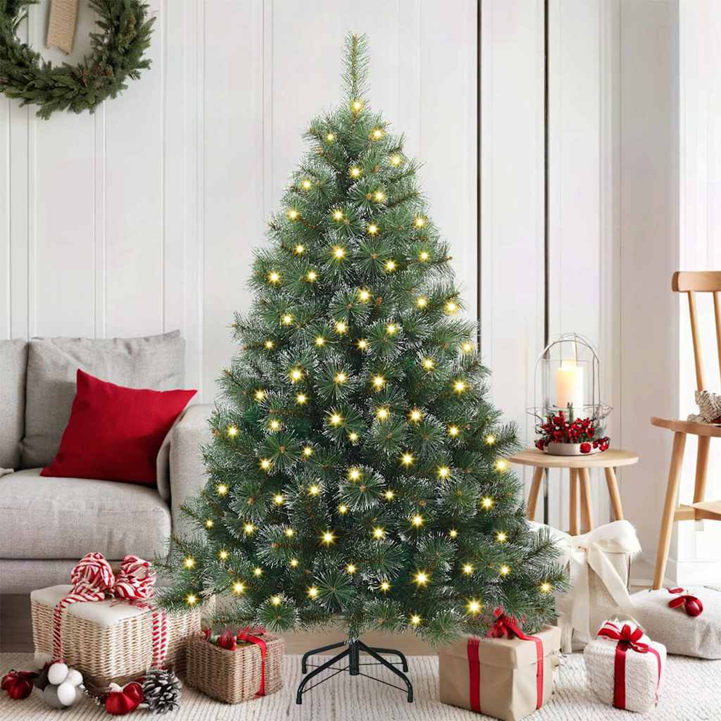 Vidaxx Künstlicher Weihnachtsbaum mit 150 LEDs mit standardmäßigem grünem 150 cm PE und PVC