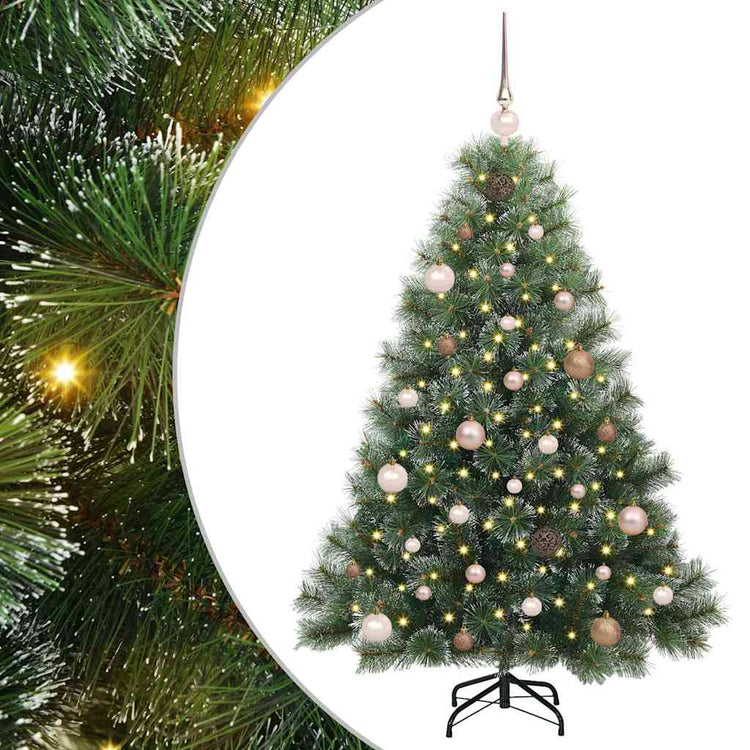 Vidaxx Künstlicher Weihnachtsbaum mit 150 LEDs mit standardmäßigem grünem 150 cm PE und PVC