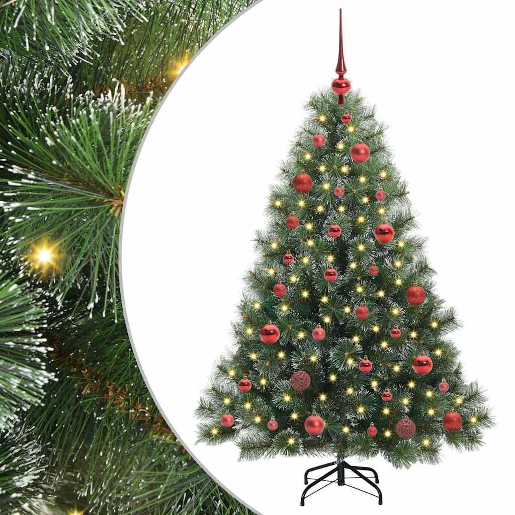 Vidaxx Künstlicher Weihnachtsbaum mit 150 LEDs mit standardmäßigem grünem 150 cm PE und PVC