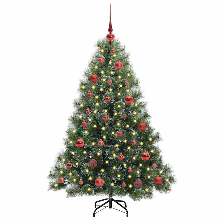 Vidaxx Künstlicher Weihnachtsbaum mit 150 LEDs mit standardmäßigem grünem 150 cm PE und PVC