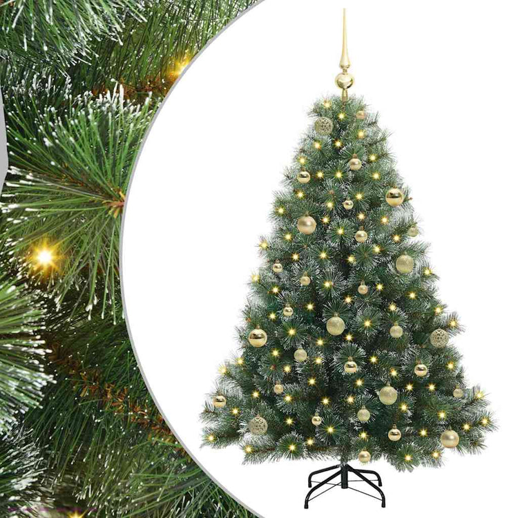 Vidaxx Künstlicher Weihnachtsbaum mit 150 LEDs mit standardmäßigem grünem 150 cm PE und PVC