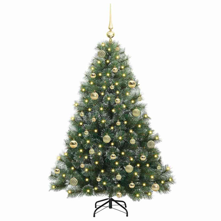 Vidaxx Künstlicher Weihnachtsbaum mit 150 LEDs mit standardmäßigem grünem 150 cm PE und PVC
