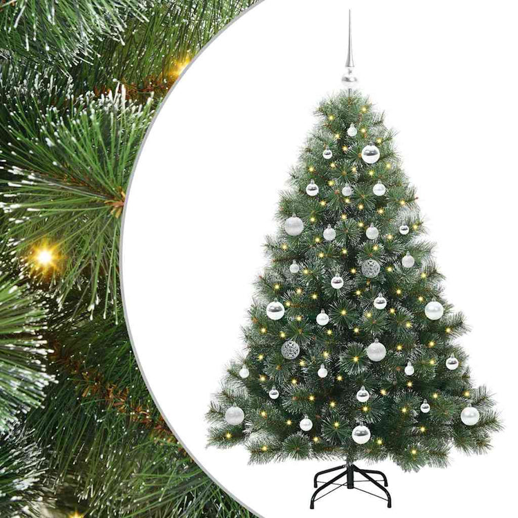 Vidaxx Künstlicher Weihnachtsbaum mit 150 LEDs mit standardmäßigem grünem 150 cm PE und PVC