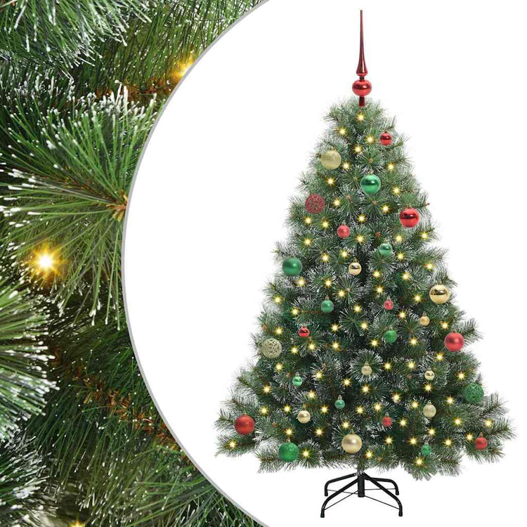 Vidaxx Künstlicher Weihnachtsbaum mit 150 LEDs mit standardmäßigem grünem 150 cm PE und PVC