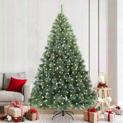 Vidaxx Künstlicher Weihnachtsbaum mit 300 LEDs mit standardmäßigem grünem 210 cm PE und PVC - afbeelding 1