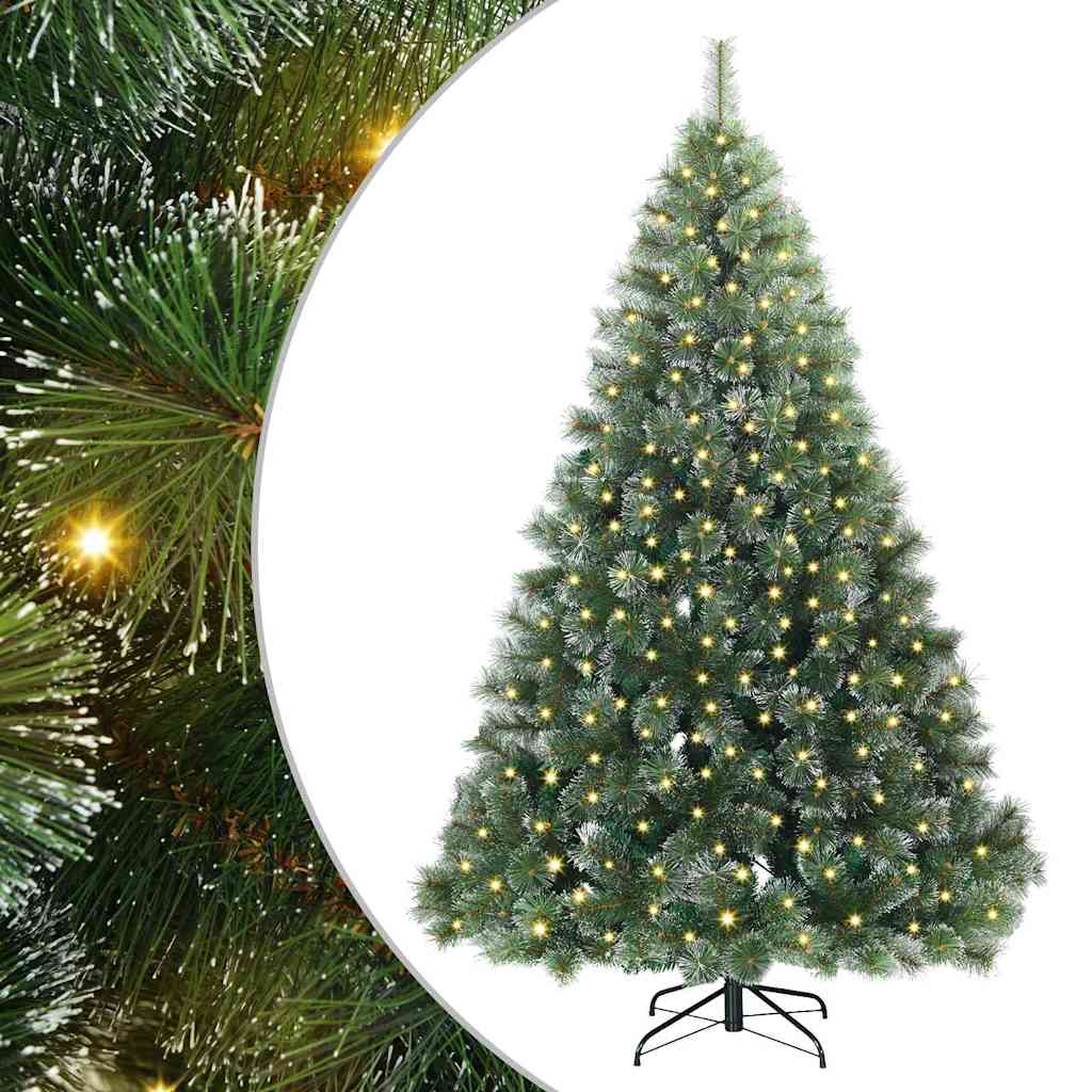 Vidaxx Künstlicher Weihnachtsbaum mit 300 LEDs mit standardmäßigem grünem 210 cm PE und PVC