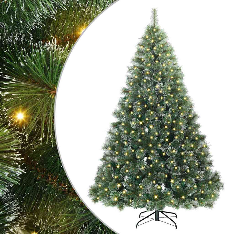 Vidaxx Künstlicher Weihnachtsbaum mit 300 LEDs mit standardmäßigem grünem 210 cm PE und PVC