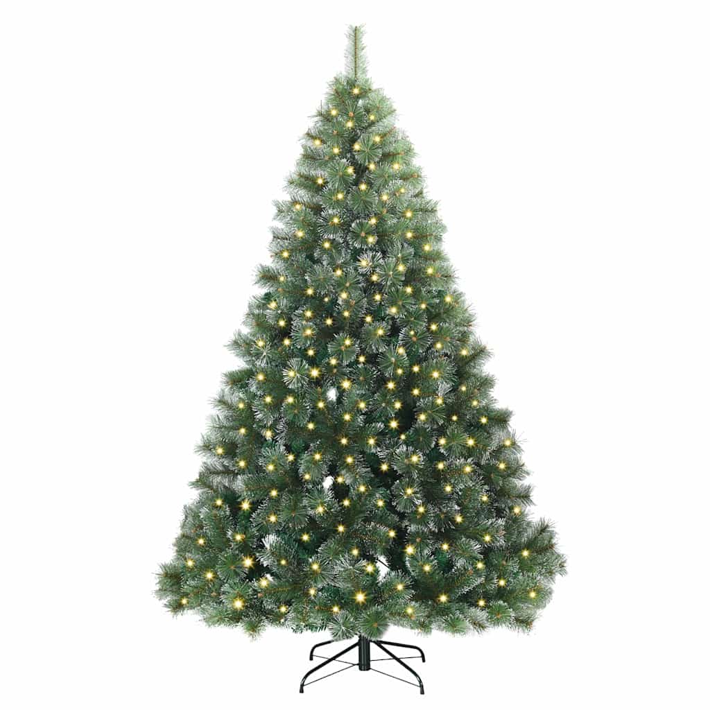 Vidaxx Künstlicher Weihnachtsbaum mit 300 LEDs mit standardmäßigem grünem 210 cm PE und PVC